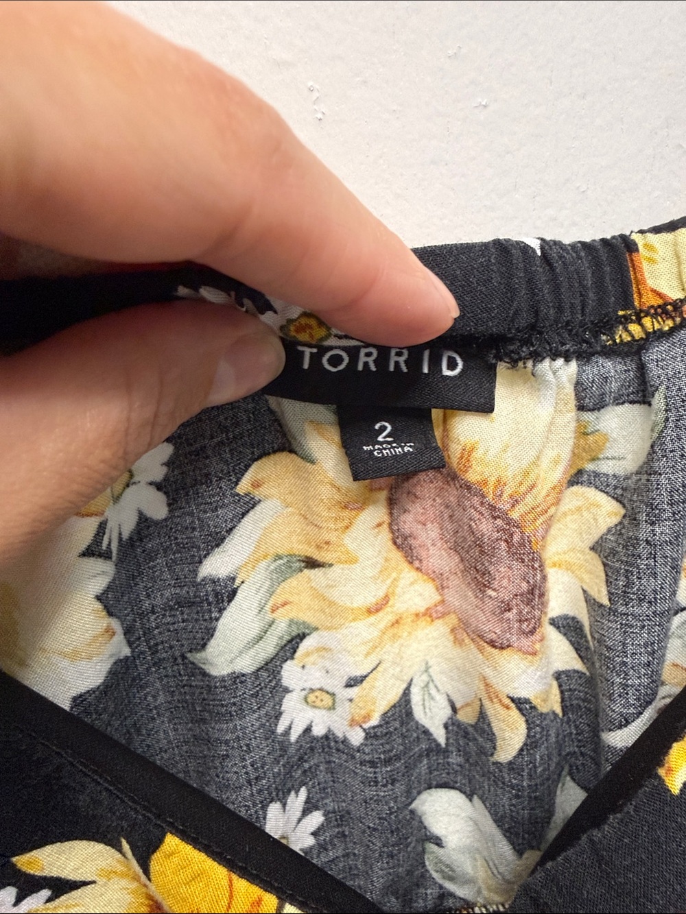 Torrid Sunflower Print Sundress - Black & Yellow Floral - Picture 2 of 6